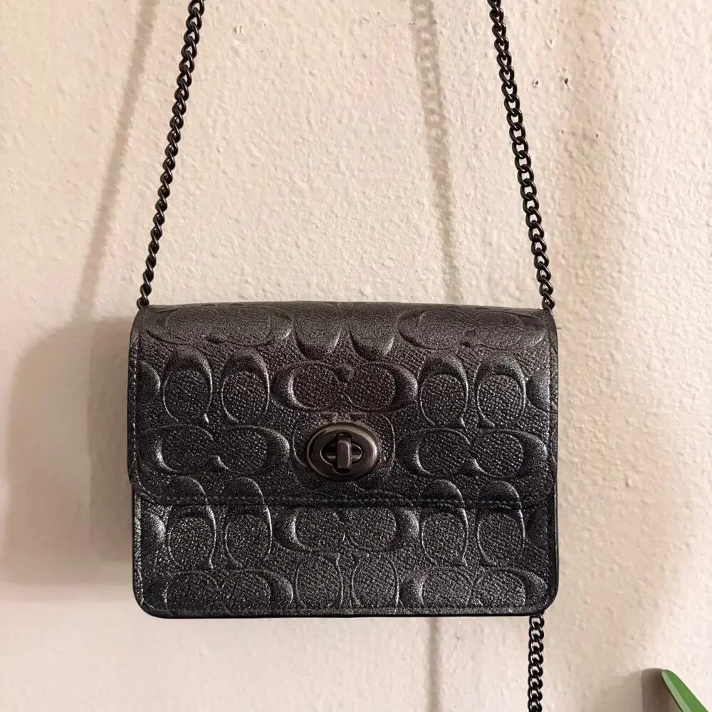 Coach Mini Bowery Crossbody Debossed Patent Leather Crossbody